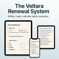 🌿The Veltara Renewal System | Guided Notion Dashboard for Healing, Clarity & Growth✨